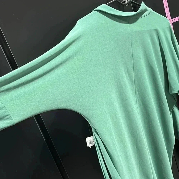 Bar III V-neck collar,loose fit,long sleeve scarf tie belt,ruching,stretch comfy - Picture 6 of 12